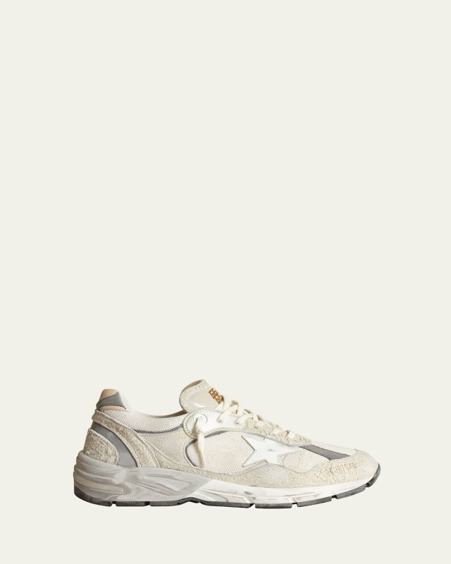 Star Dad Mixed Leather Running Sneakers